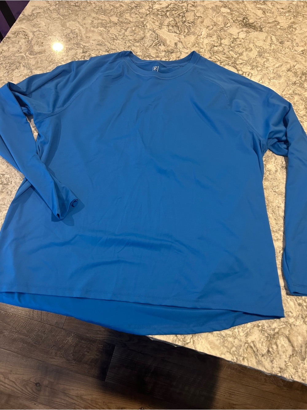 George Men's Long Sleeve Athletic Tee - Bright Blue